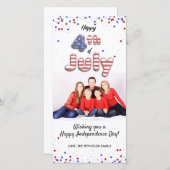 Foil Balloons Stars Streifen am 4. Juli - Fotokart (Vorne/Hinten)