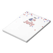Foil Balloons Stars Streifen am 4. Juli - Notepad Notizblock (Rotiert)