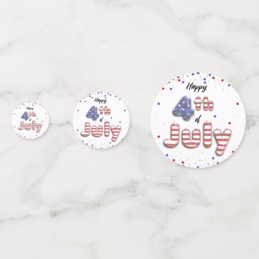 Foil Balloons Stars Streifen Konfetti (Vorderseiten)