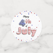 Foil Balloons Stars Streifen Konfetti (Klein Vorderseite)