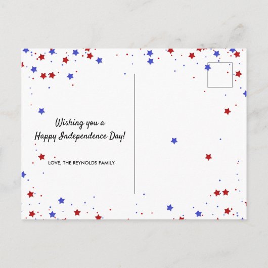 Foil Balloons Stars Streifen - Postkarte (Rückseite)