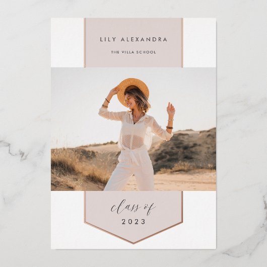 Foil Banner | Ankündigung von Foto Abschluss (Vorderseite)