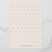 Foil Bee My Valentine Holiday Foto Card - Beige Folieneinladung (Rückseite)