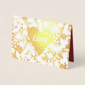 Foil Birds Liebe Wedding Danke Folienkarte (Vorderseite)