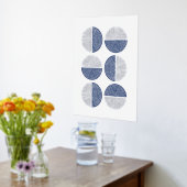 Foil Blue Circle Geometric Art Print Poster (Ablage(Küche))