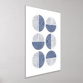 Foil Blue Circle Geometric Art Print Poster (Ablage )