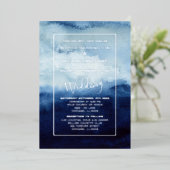 Foil Blue Watercolor bearbeitbare Vorlage Foto (Stehend vorne)