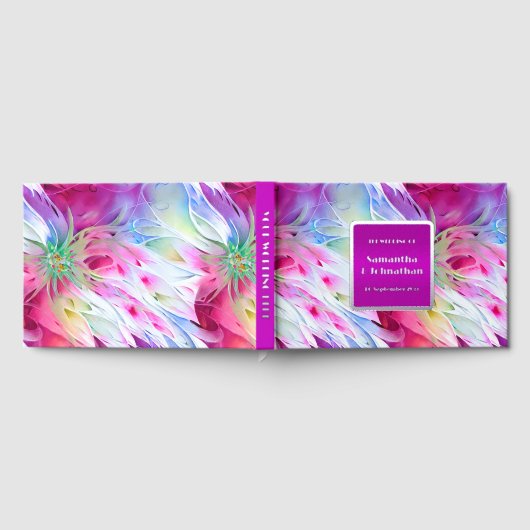 Foil Blume abstraktes Muster Blütensommer Hochzeit Gästebuch (Voll)