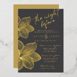 Foil Blume Winter Probe Abendessen Einladung