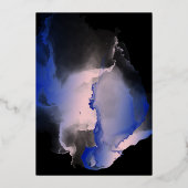 Foil Blush Royal Blue Dreamy Wedding Folieneinladung (Rückseite)