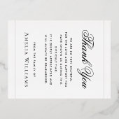 Foil border Foto Beileid danke Karte (Rückseite)