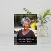 Foil border Foto Beileid danke Karte (Stehend vorne)