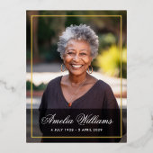 Foil border Foto Beileid danke Karte (Vorderseite)