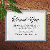 Foil border stausty blue Beileid danke Karte