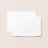 Foil Botanical Wreath Wedding Foto Danke Karte (Rückseite mit Umschlag)