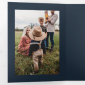 Foil Branches Frohe Weihnachten 5 Foto Dreifach Gefaltete Urlaubskarte (Innen Erste Seite)