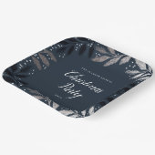 Foil Branches Weihnachtsdruckplatte Party Pappteller (Gewinkelt)