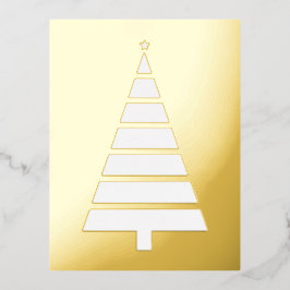 Foil Christmas Tree, einfaches Design Folien Feiertagspostkarte
