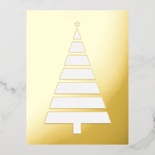 Foil Christmas Tree, einfaches Design Folien Feiertagspostkarte