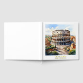Foil Colosseum Aquarell Rome italy Hochzeit Gästebuch (Voll)