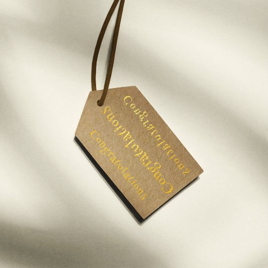 Foil Congratulations Fvor Tag Geschenkanhänger