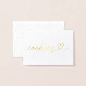Foil Cookies Food Label Wedding Table Card Folienkarte (Vorderseite mit Umschlag)