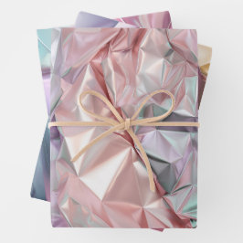 Foil Crinkle Pattern Geschenkpapier Set