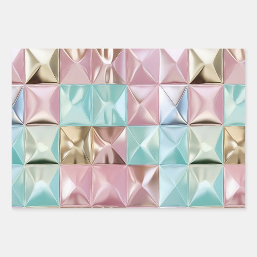 Foil Crinkle Pattern Geschenkpapier Set (Vorderseite)