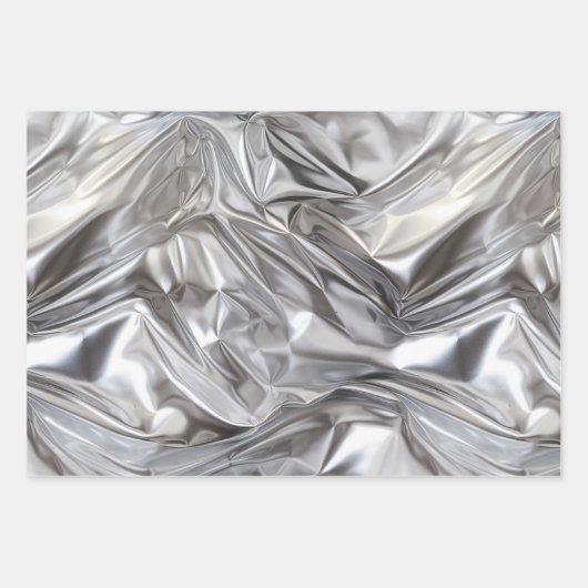 Foil Crinkle Pattern Geschenkpapier Set (Vorderseite 3)