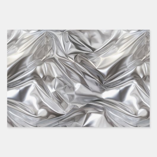 Foil Crinkle Pattern Geschenkpapier Set (Vorderseite 2)