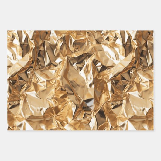 Foil Crinkle Pattern Geschenkpapier Set (Vorderseite 3)