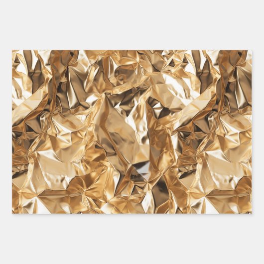 Foil Crinkle Pattern Geschenkpapier Set (Vorderseite 2)