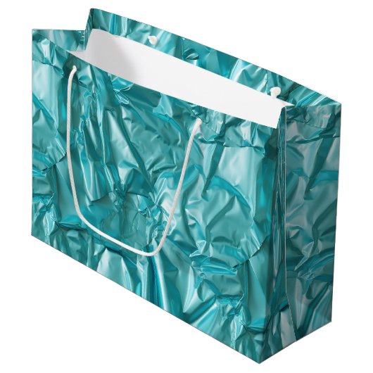 Foil Crinkle Pattern Große Geschenktüte (Vorderseite Schrägansicht)