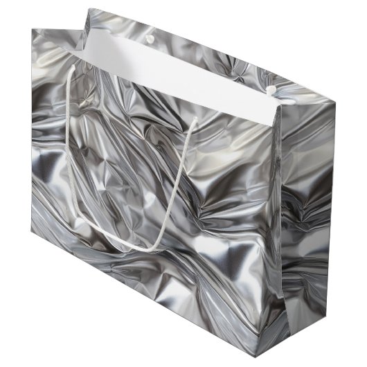 Foil Crinkle Pattern Große Geschenktüte (Vorderseite Schrägansicht)