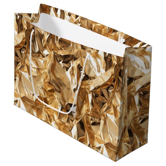 Foil Crinkle Pattern Große Geschenktüte (Vorderseite Schrägansicht)