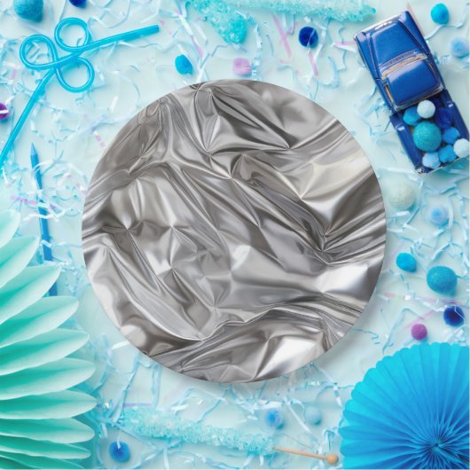 Foil Crinkle Pattern Pappteller (Party)