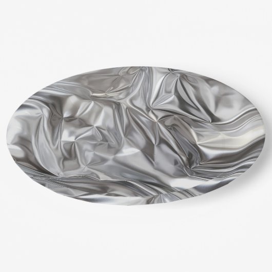 Foil Crinkle Pattern Pappteller (Schrägansicht)