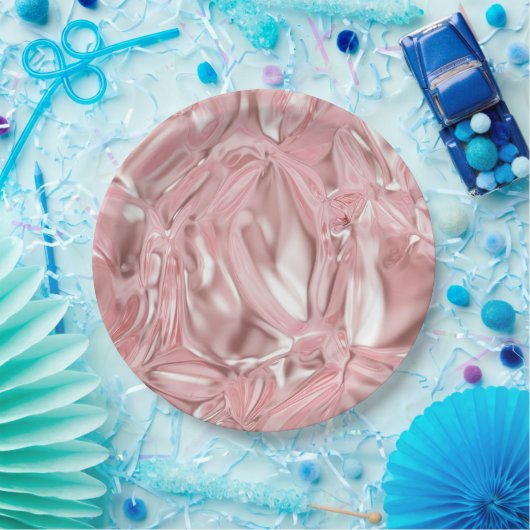 Foil Crinkle Pattern Pappteller (Party)