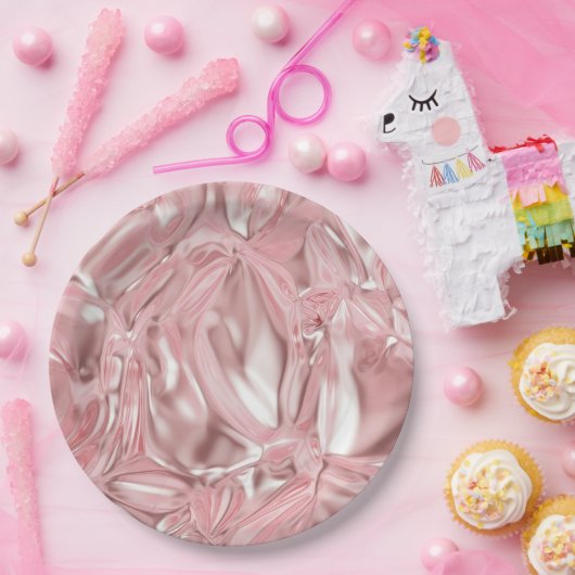 Foil Crinkle Pattern Pappteller (Party)