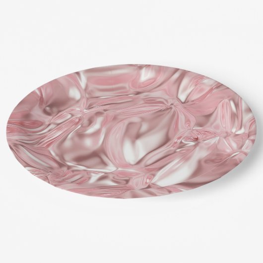 Foil Crinkle Pattern Pappteller (Schrägansicht)