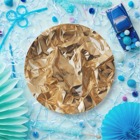 Foil Crinkle Pattern Pappteller (Party)
