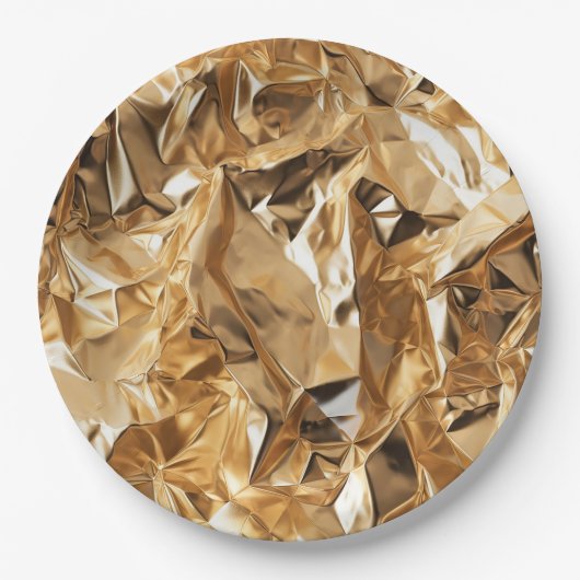 Foil Crinkle Pattern Pappteller (Vorderseite)