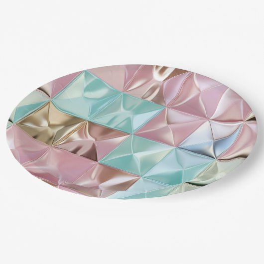 Foil Crinkle Pattern Pappteller (Schrägansicht)