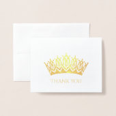 Foil Crown Danke Karte (Vorderseite mit Umschlag)