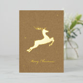 Foil Deer Christmas Card Folien Feiertagskarte (Stehend vorne)