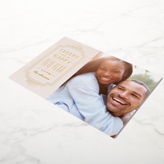 Foil Deko New Year's Holiday Card - Elfenbeinküste Folieneinladung (Gedreht)