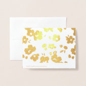 Foil Delicate Positions Floral Folded Stationery C Folienkarte (Rückseite mit Umschlag)