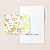Foil Delicate Positions Floral Folded Stationery C Folienkarte (Anzeige)