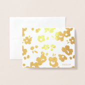 Foil Delicate Positions Floral Folded Stationery C Folienkarte (Vorderseite mit Umschlag)
