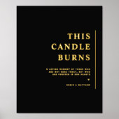 Foil, dieses Kerzenlicht verbannt minimales schwar Foliendrucke (Vorderseite)